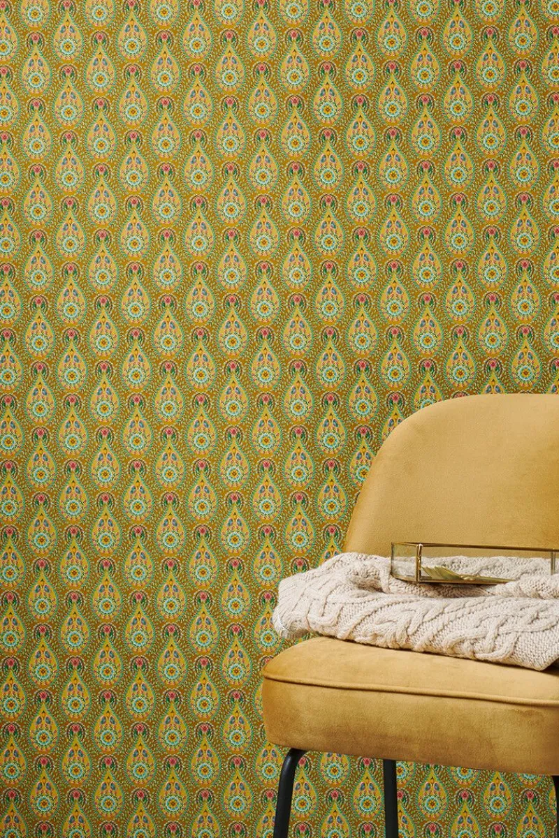 Pip Studio Vliestapete|Raindrops Vliestapete /Ocre Gelb