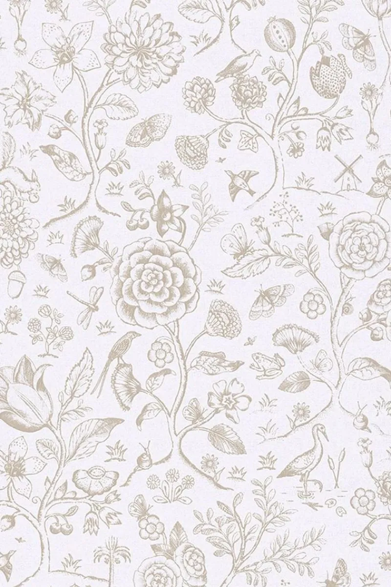 Pip Studio Vliestapete|Spring to Life Two Tone Vliestapete Ecru