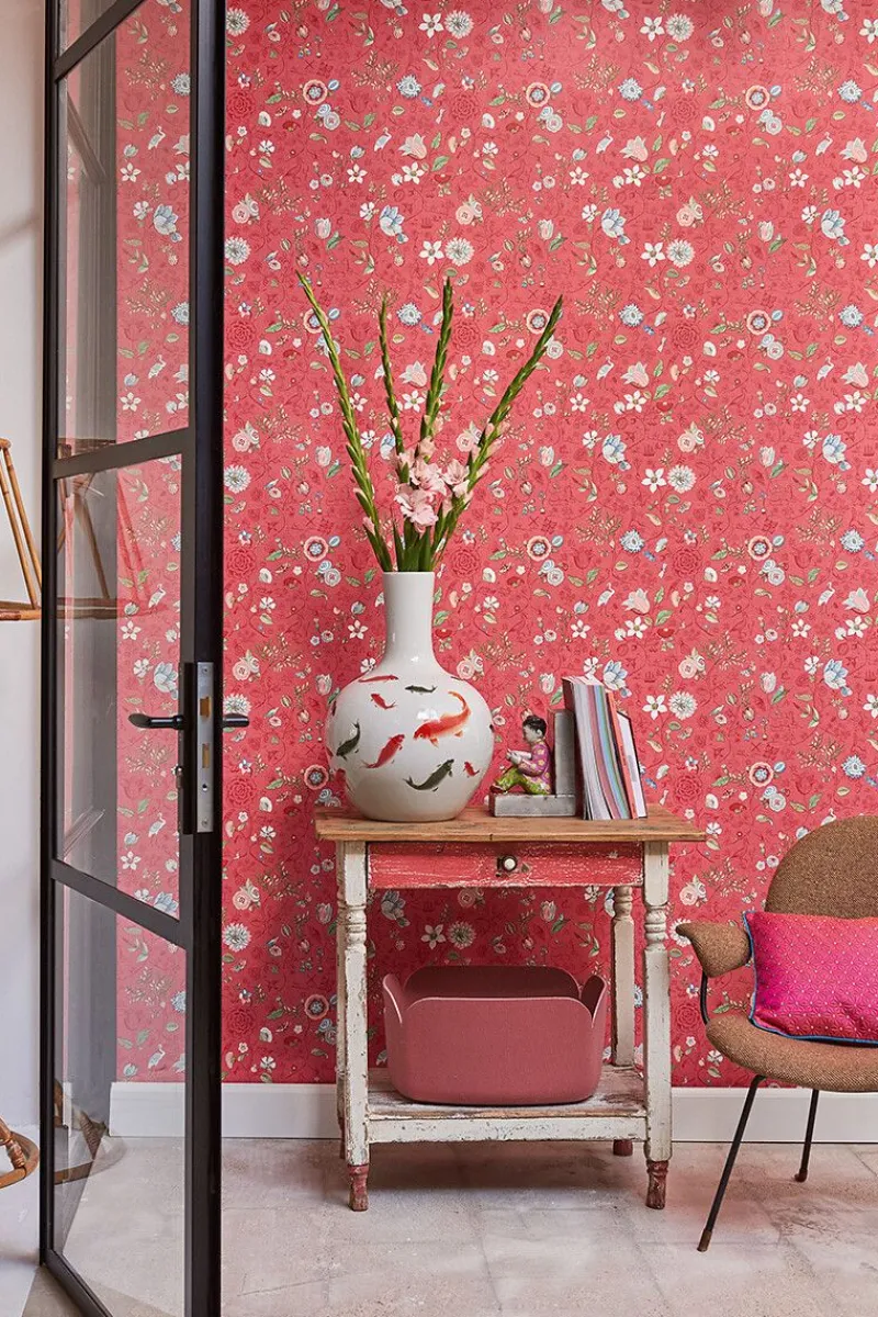 Pip Studio Vliestapete|Spring to Life Vliestapete /Rosa Rot