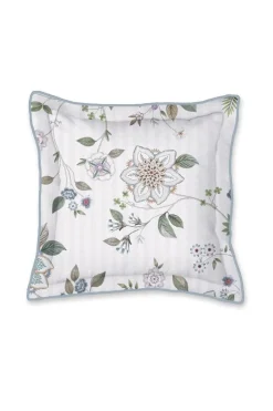 Pip Studio Zierkissen|Bettkissen|Quadratisches Zierkissen Flores Bailando Gebrochen Weiss Gebrochen Weiß
