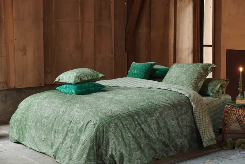 Pip Studio Zierkissen|Bettkissen|Quadratisches Zierkissen Quilty Dreams Grün