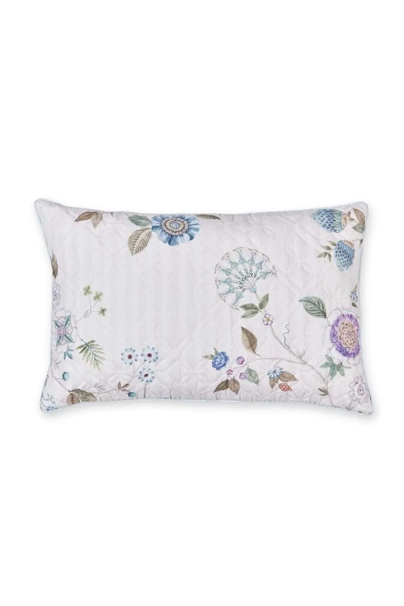 Pip Studio Zierkissen|Bettkissen|Quilted Zierkissen Flores Bailando Gebrochen Weiss