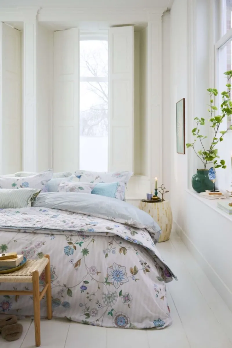 Pip Studio Zierkissen|Bettkissen|Quilted Zierkissen Flores Bailando Gebrochen Weiss