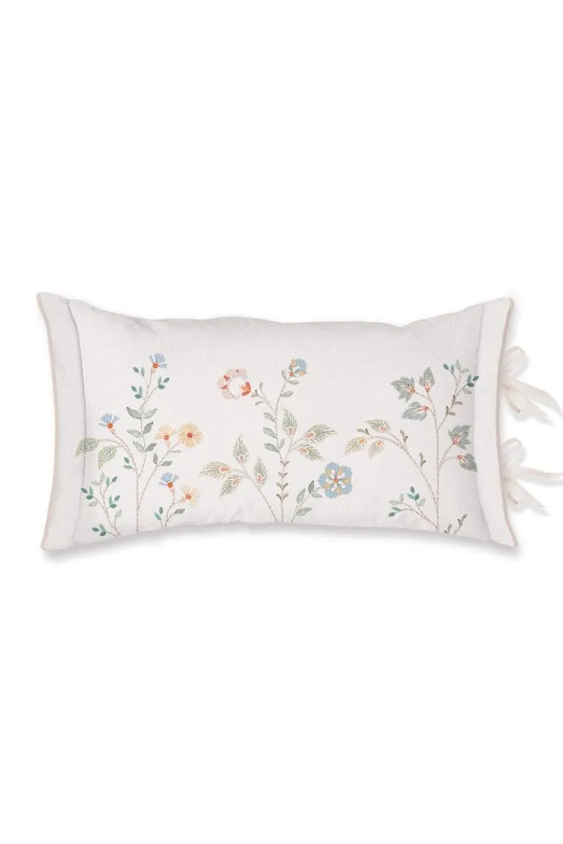 Pip Studio Zierkissen|Bettkissen|Rechteckige Zierkissen Campo de Flores Gebrochen Weiss