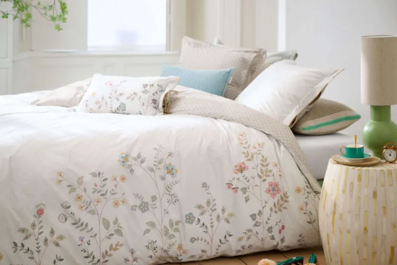 Pip Studio Zierkissen|Bettkissen|Rechteckige Zierkissen Campo de Flores Gebrochen Weiss