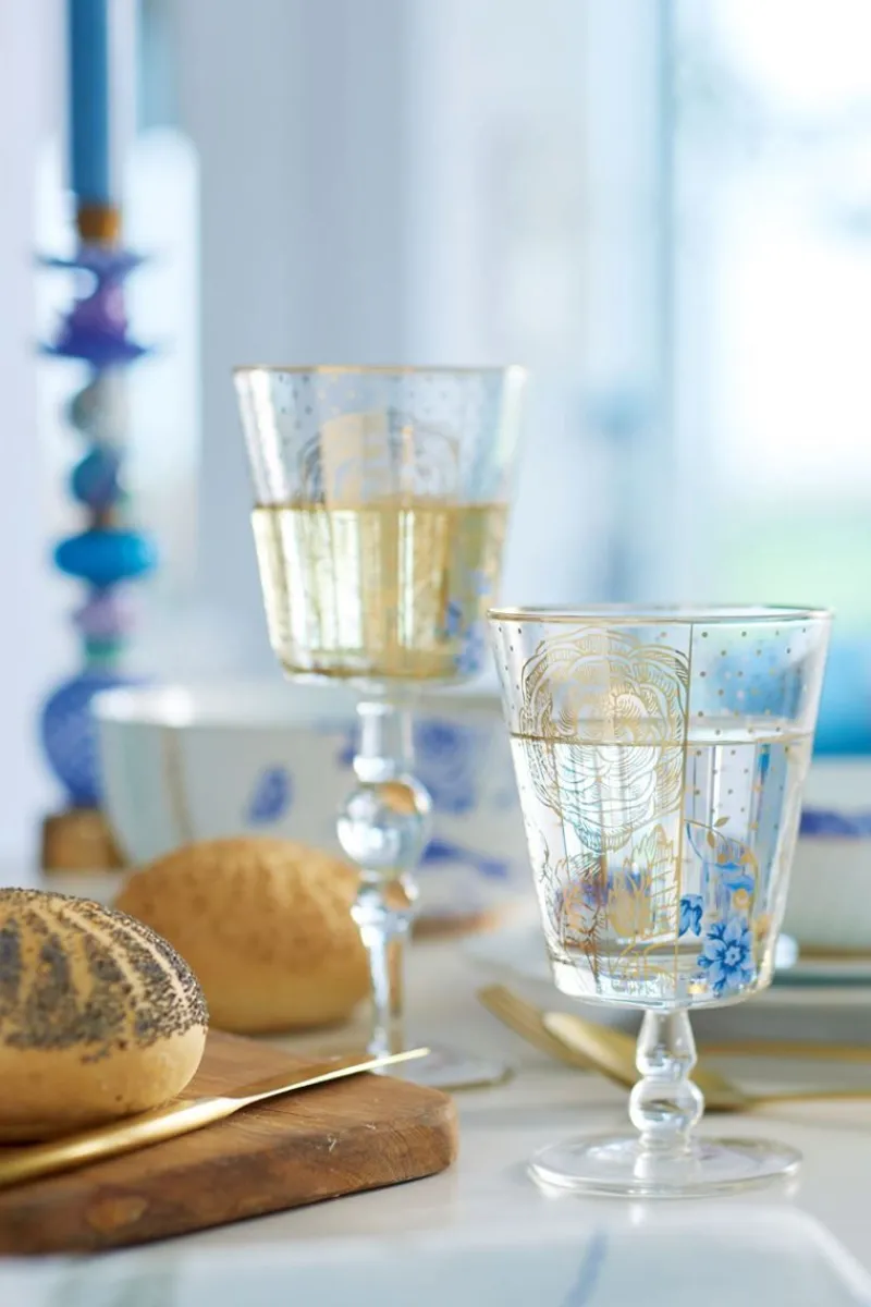 Pip Studio Wein- Und Sektgläser|Royal Golden Flower weinglas hoch