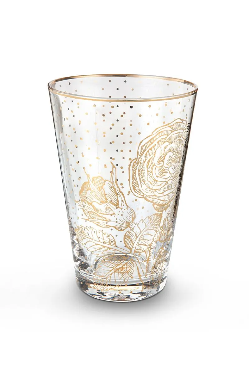 Pip Studio Longdrinkgläser|Wasserglas|Royal Longdrinkglas Golden Flower