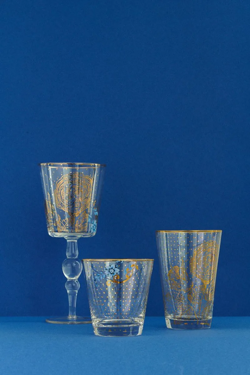 Pip Studio Longdrinkgläser|Wasserglas|Royal Longdrinkglas Golden Flower