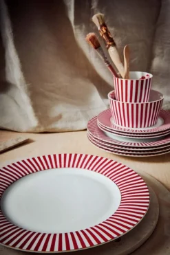 Pip Studio Essteller|Royal Stripes Essteller Dunkel 26.5cm Rosa