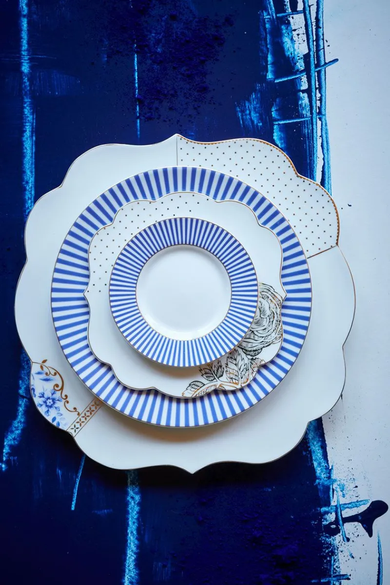 Pip Studio Frühstücksteller|Royal Stripes Frühstücksteller 21 cm Blau