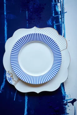 Pip Studio Frühstücksteller|Royal Stripes Frühstücksteller 21 cm Blau