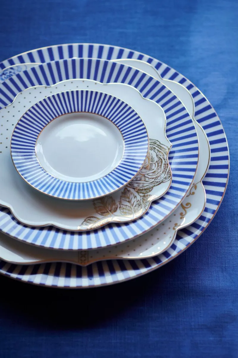 Pip Studio Gebäckteller|Royal Stripes Gebäckteller 17 cm Blau