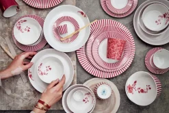 Pip Studio Gebäckteller|Royal Stripes Gebäckteller Dunkel 17cm Rosa