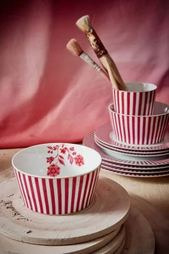 Pip Studio Schalen|Royal Stripes Schale Dunkel 12cm Rosa