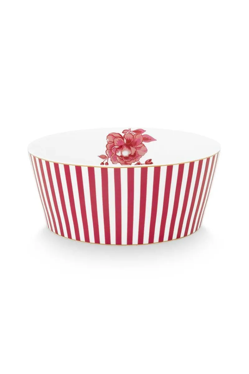 Pip Studio Schalen|Royal Stripes Schale Dunkel 15cm Rosa