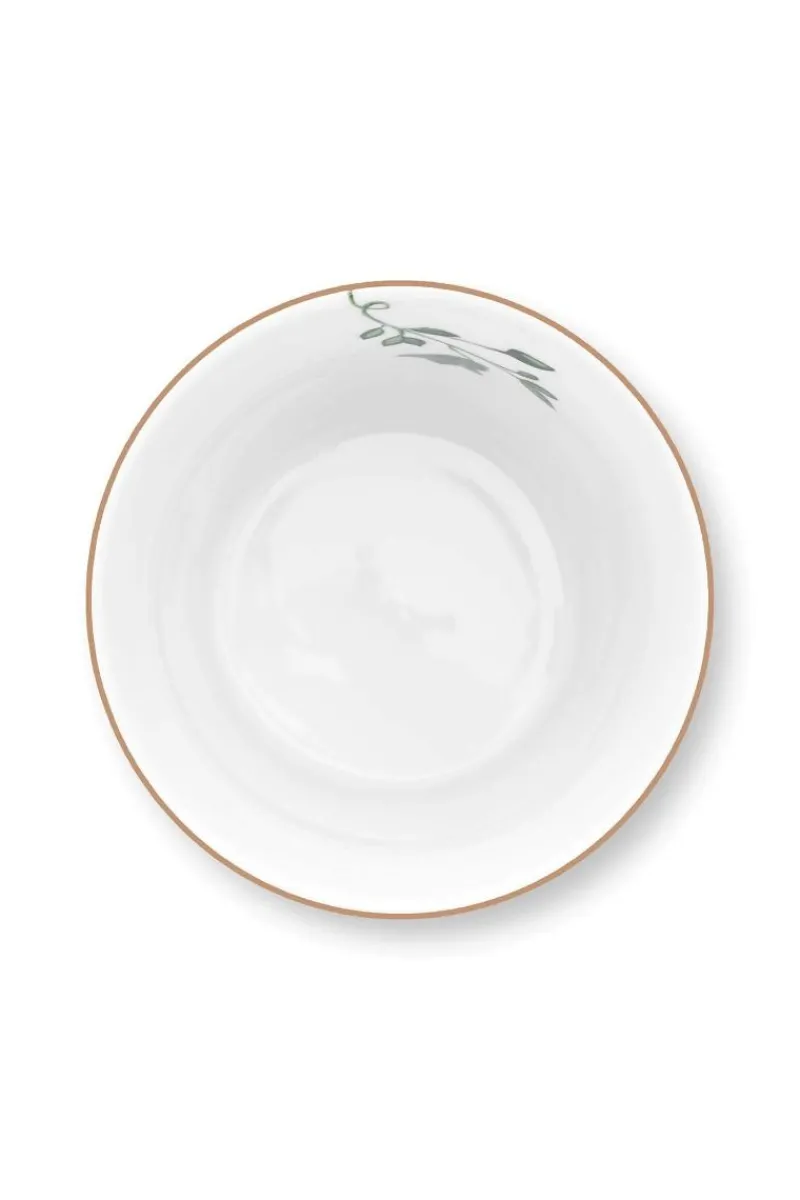 Pip Studio Porzellan Sets|Teetassen|Royal Stripes Tasse Blumen & Teebeutelablage Grün