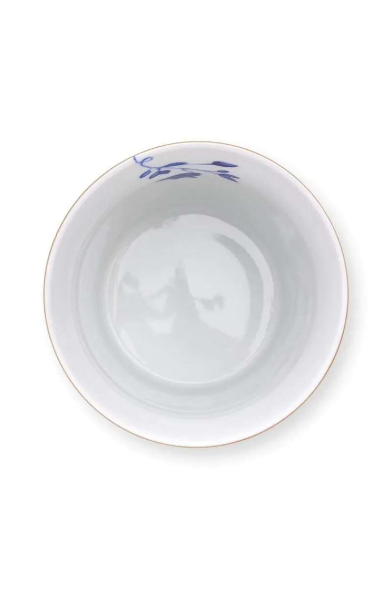 Pip Studio Porzellan Sets|Teetassen|Royal Stripes Tasse Blumen & Teebeutelablage Blau