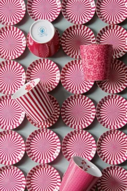 Pip Studio Porzellan Sets|Teetassen|Royal Stripes Tasse Fliesen & Teebeutelablage Rosa