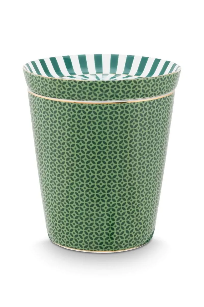 Pip Studio Porzellan Sets|Teetassen|Royal Stripes Tasse Fliesen & Teebeutelablage Grün
