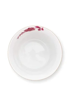 Pip Studio Porzellan Sets|Teetassen|Royal Stripes Tasse Punkte & Teebeutelablage Dunkel Rosa