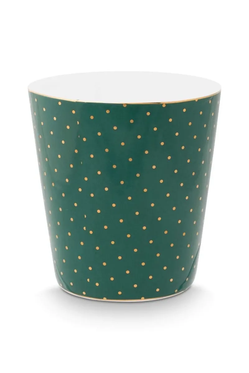 Pip Studio Porzellan Sets|Teetassen|Royal Stripes Tasse Punkte & Teebeutelablage Grün