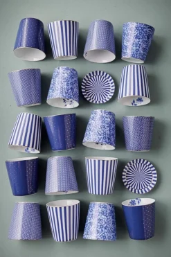 Pip Studio Porzellan Sets|Teetassen|Royal Stripes Tasse Punkte & Teebeutelablage Blau