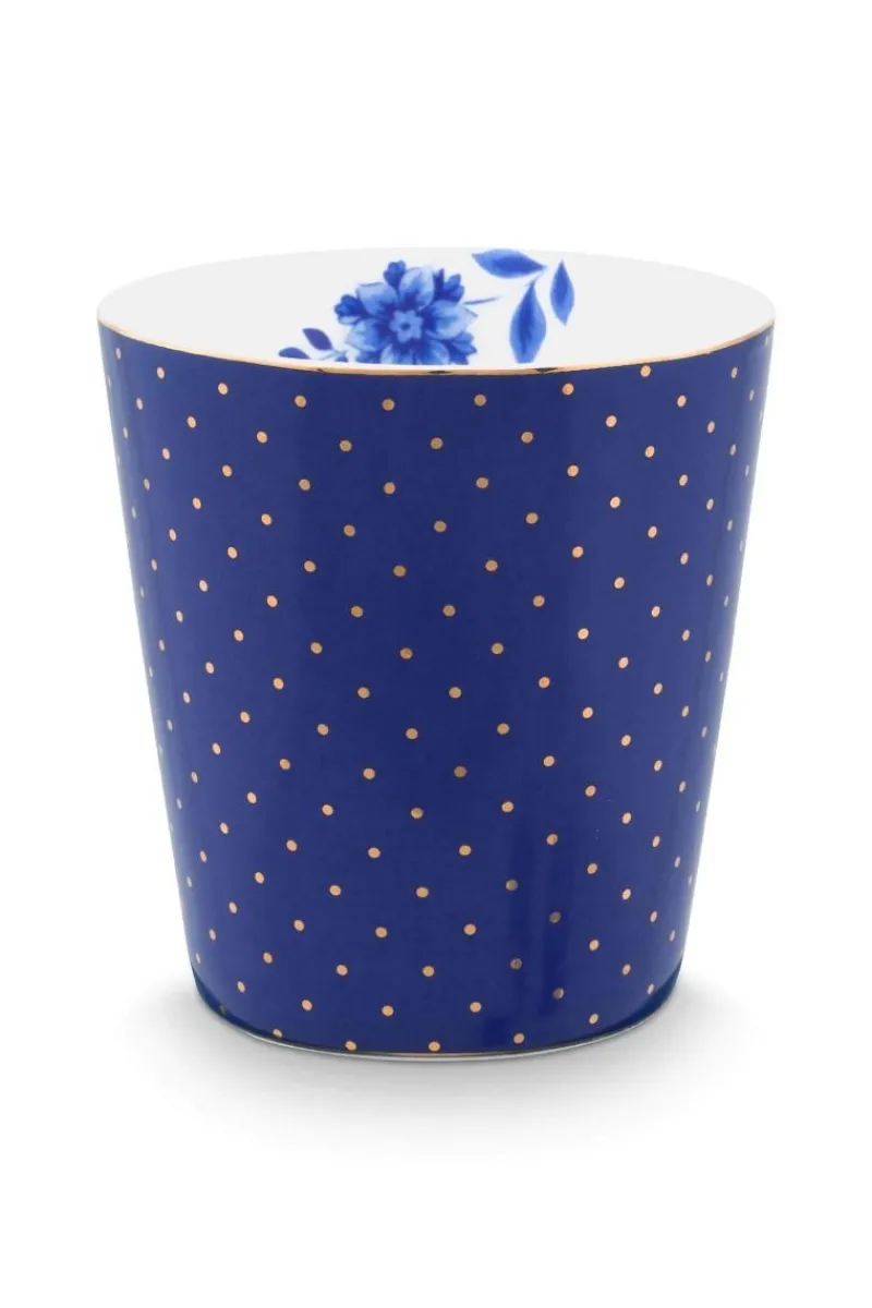 Pip Studio Porzellan Sets|Teetassen|Royal Stripes Tasse Punkte & Teebeutelablage Blau