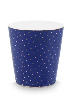 Pip Studio Porzellan Sets|Teetassen|Royal Stripes Tasse Punkte & Teebeutelablage Blau
