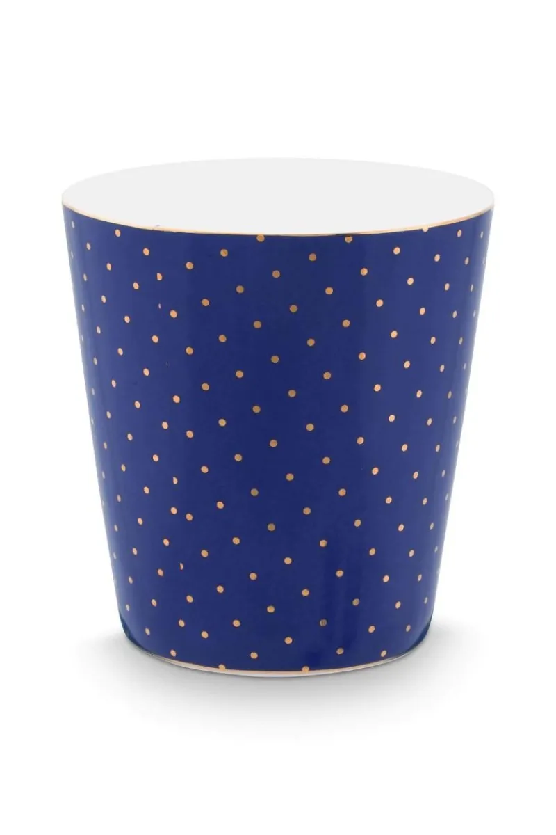 Pip Studio Porzellan Sets|Teetassen|Royal Stripes Tasse Punkte & Teebeutelablage Blau