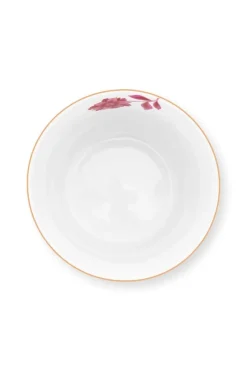 Pip Studio Porzellan Sets|Teetassen|Royal Stripes Tasse & Teebeutelablage Dunkel Rosa