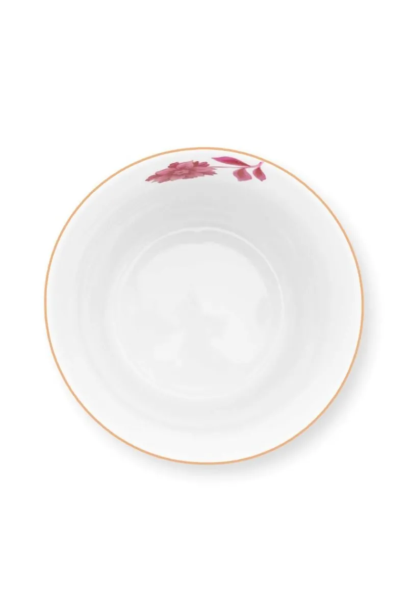 Pip Studio Porzellan Sets|Teetassen|Royal Stripes Tasse & Teebeutelablage Dunkel Rosa