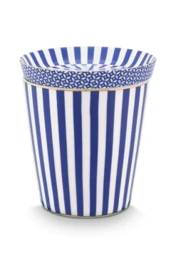 Pip Studio Porzellan Sets|Teetassen|Royal Stripes Tasse & Teebeutelablage Blau