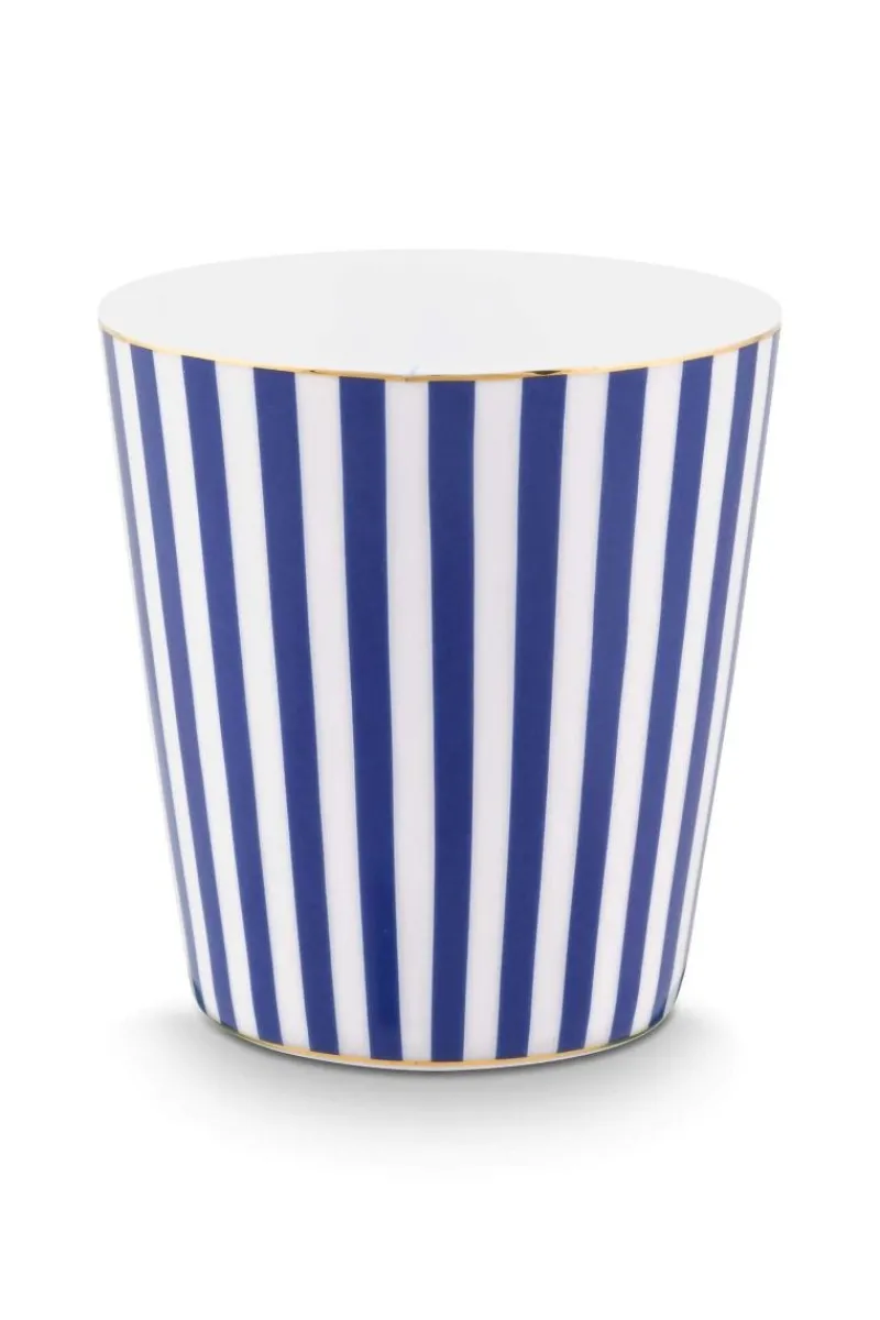 Pip Studio Porzellan Sets|Teetassen|Royal Stripes Tasse & Teebeutelablage Blau