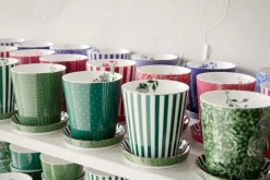 Pip Studio Porzellan Sets|Teetassen|Royal Stripes Tasse & Teebeutelablage Grün