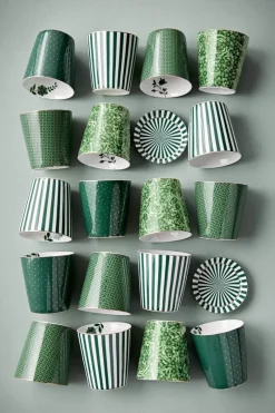 Pip Studio Porzellan Sets|Teetassen|Royal Stripes Tasse & Teebeutelablage Grün