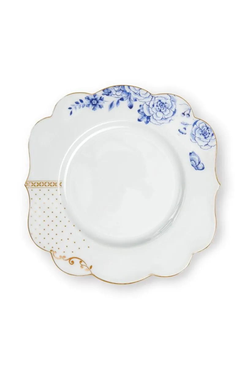 Pip Studio Frühstücksteller|Royal White Frühstücksteller golden dots 23,5 cm