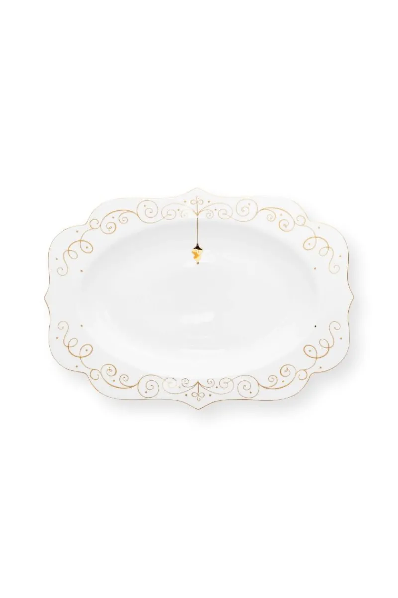 Pip Studio Weihnachten|Servierschalen|Royal Winter White Oval Servierschale 40cm