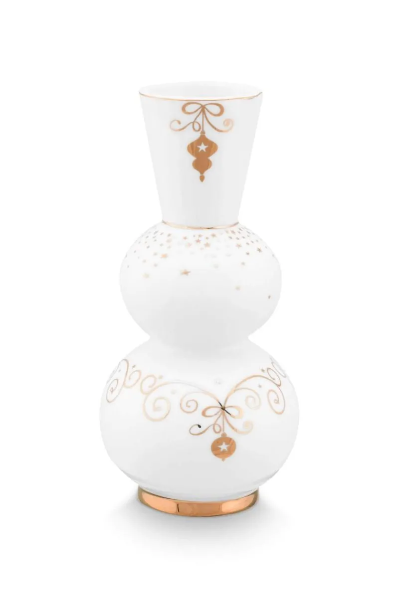 Pip Studio Weihnachten|Kleine Vasen|Royal Winter White Vase Rund 15cm