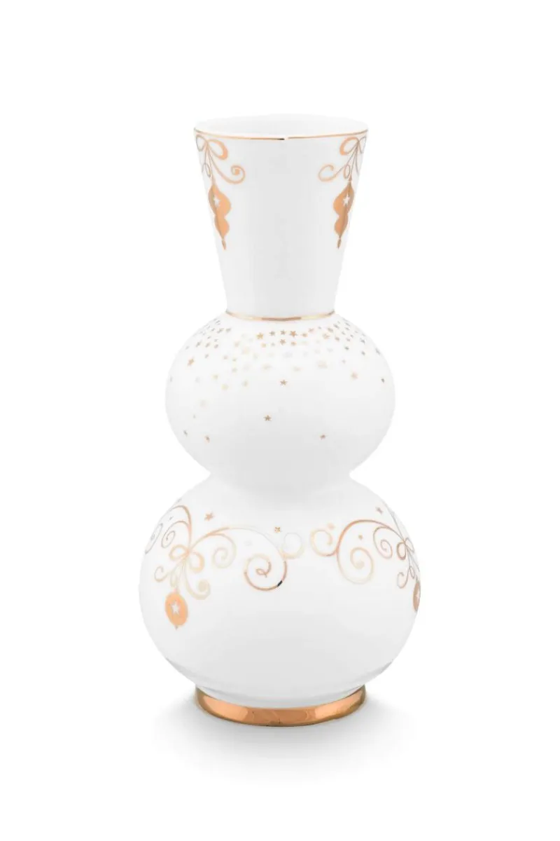 Pip Studio Weihnachten|Kleine Vasen|Royal Winter White Vase Rund 15cm