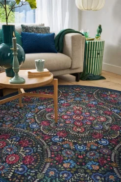 Pip Studio Runde Teppiche|Runde Teppich Il Ricamo by Pip Dunkel Blau