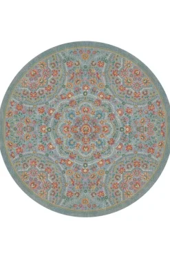 Pip Studio Runde Teppiche|Runde Teppich Il Ricamo by Pip Hell Blau
