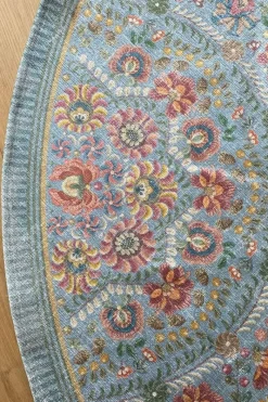 Pip Studio Runde Teppiche|Runde Teppich Il Ricamo by Pip Hell Blau