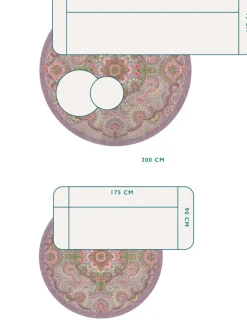 Pip Studio Runde Teppiche|Runde Teppich Moon Delight by Pip Lila Violett