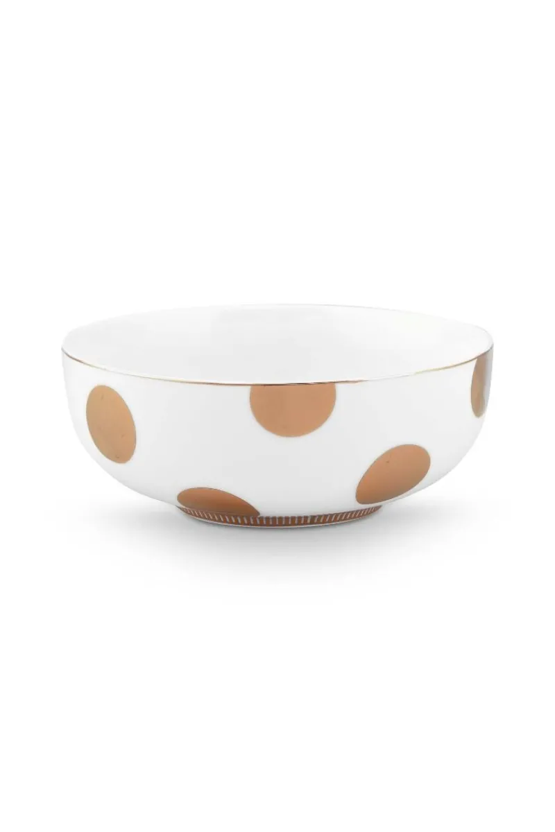 Pip Studio Weihnachten|Schalen|Schale Dot Delight Weiss-Gold 15cm