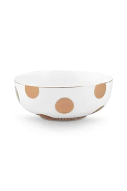 Pip Studio Weihnachten|Schalen|Schale Dot Delight Weiss-Gold 15cm