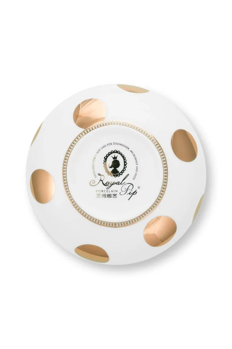 Pip Studio Weihnachten|Schalen|Schale Dot Delight Weiss-Gold 15cm