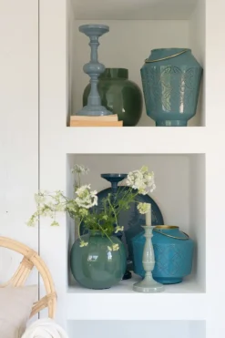 Pip Studio Schalen Und Tabletts|Obstschalen|Schale Emailliert Dunkelblau 50 Cm
