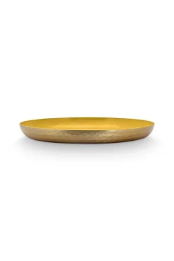 Pip Studio Schalen Und Tabletts|Obstschalen|Schale Emailliert Ocker 40cm Gelb