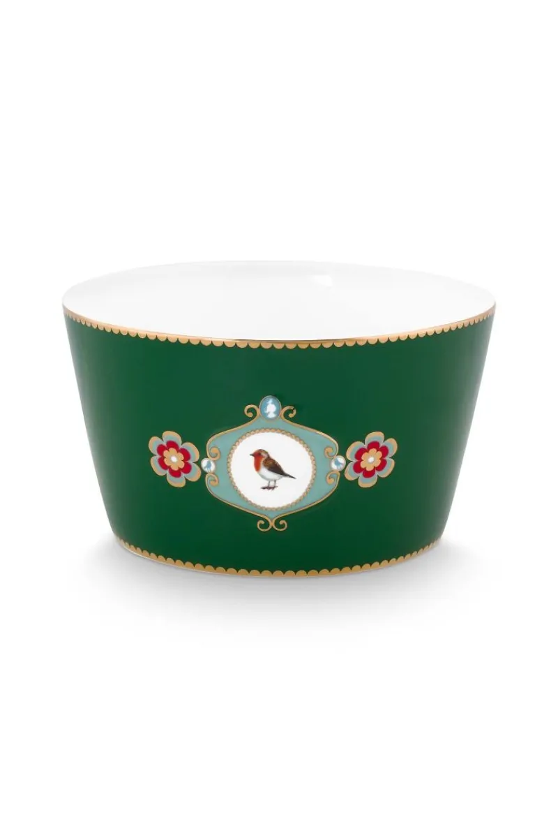 Pip Studio Weihnachten|Schalen|Schale Love Birds Medallion Dunkel 15cm Grün