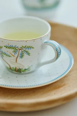 Pip Studio Porzellan Sets|Espresso Tasse|Set/2 Espresso Tassen & Untertassen Jolie Punkte Gold Blau